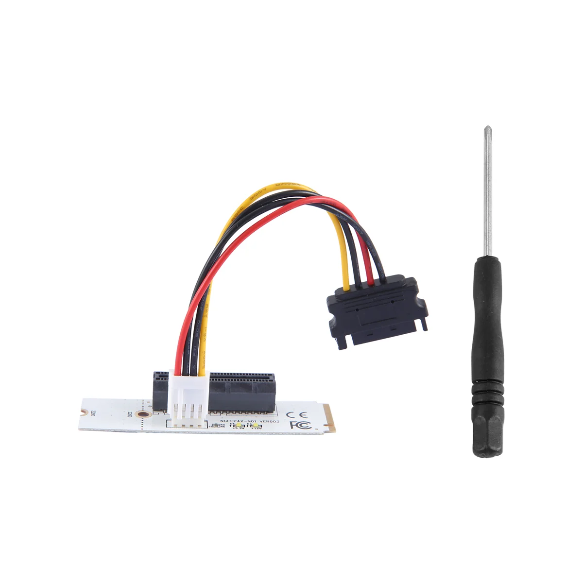 Hot Sale NGFF M.2 to PCI-E 4X Riser Card M2 Key M to PCIe X4 Adapter with LED Voltage Indicator for ETH Bitcoin Miner Mining