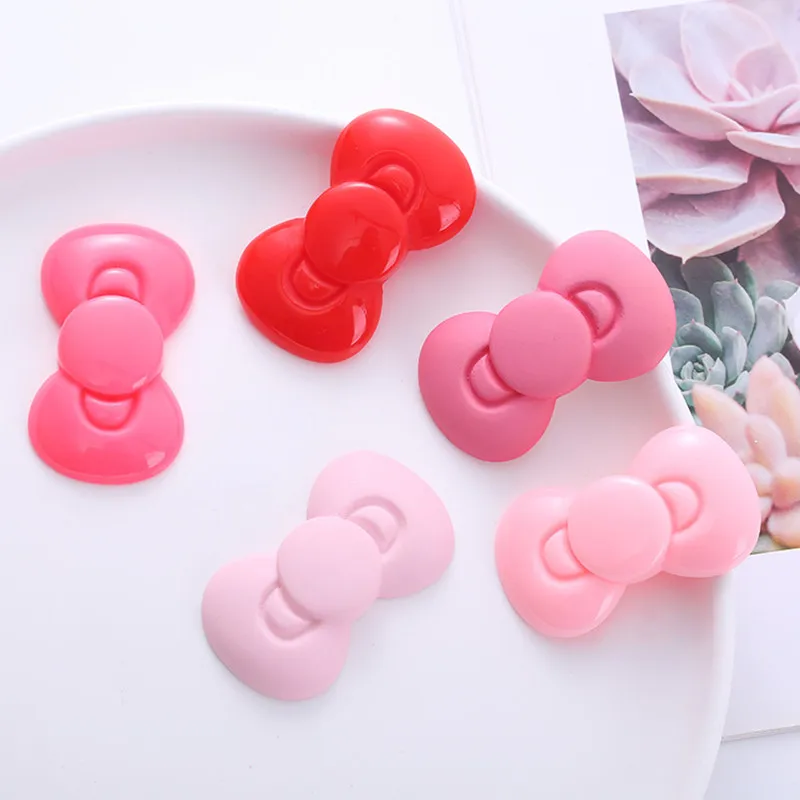 2pcS Large Size Butterfly Bow Resin DIY Shoes Hat Barrette Mobile Phone Case Decoration Cream Glue Clothes Flat Back Patch