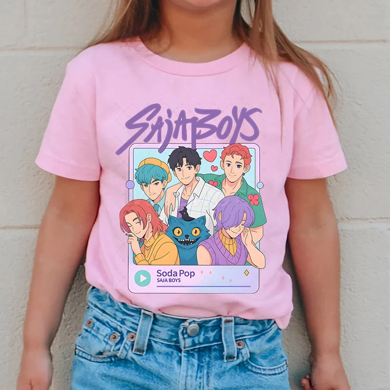 

Cute Anime Cartoon Graphic T-shirts Summer Fashion Casual Cotton Tees Children Boys Girls Short Sleeve Round Neck Tops