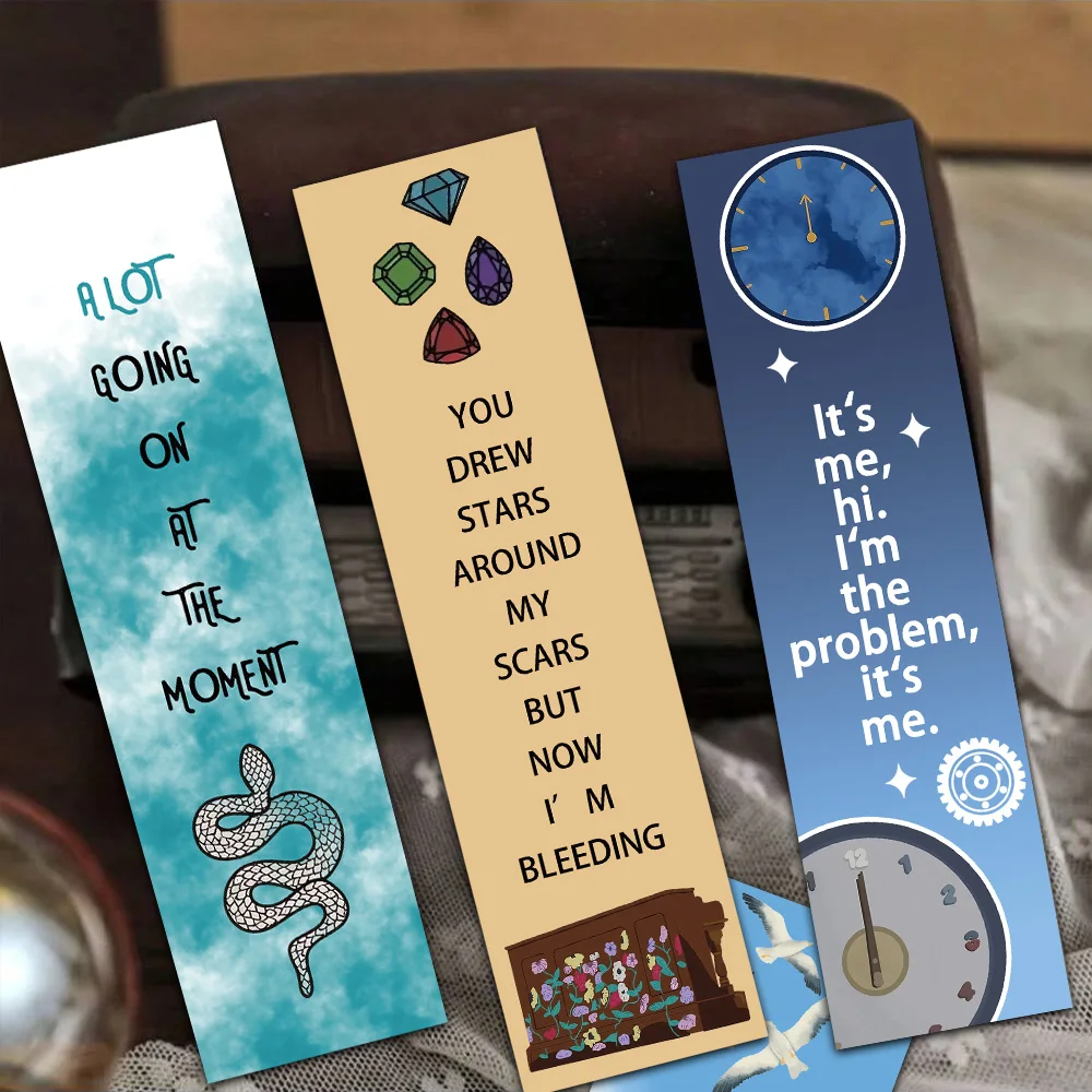 30PCS Taylor Lyrics Bookmarks Artistic Creative Reading Paper Bookmarks Suitable for Decorating Reading Pages Book Annotation