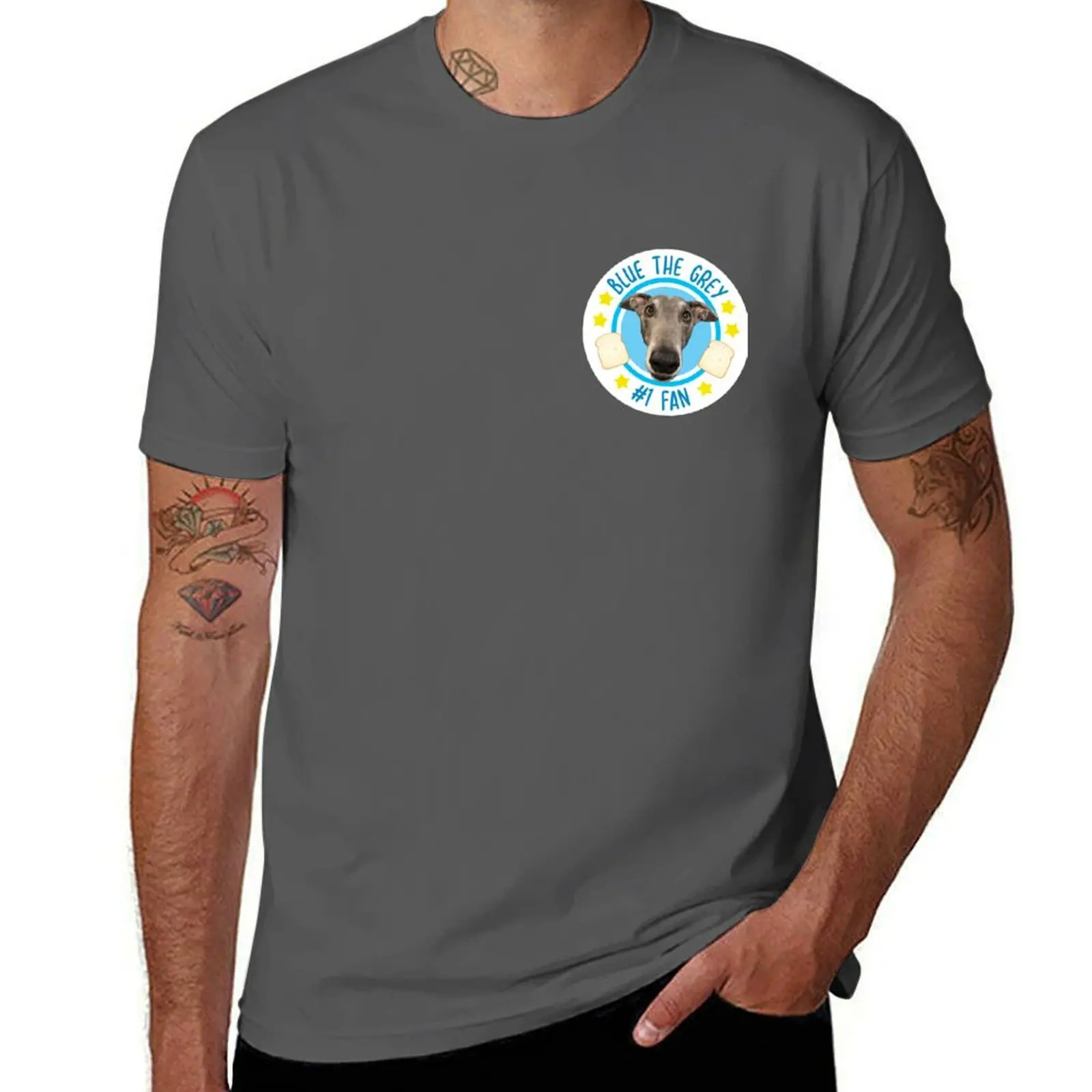 

Grey Blue #1 the Fan T-Shirt Plus Size Summer Short Sleeve T-Shirt
