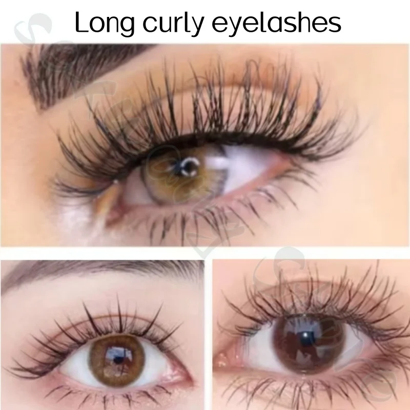XIXI Mascara, natürlicher schwarzer Pinsel, schlanke, lange Locken, dicke und langanhaltende Einstellung, wasserdicht und schweißfest, nicht leicht zu schwachen