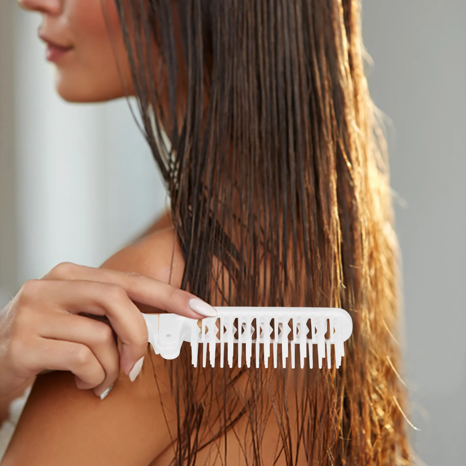 

2Pcs Foldable Hair Comb Compact Portable Small Travel Size Hairstyle Brush Pocket Comb for Women Men Hair Brush