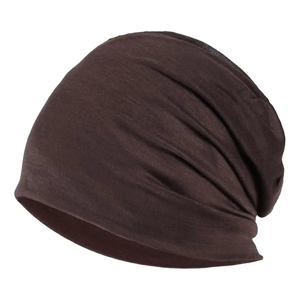 Baggy Beanie Hat Lightweight Running Beanie Pleated Men Women Hat Autumn Spring Hip Hop Soft Skullcap Outdoor Windproof Bonnet