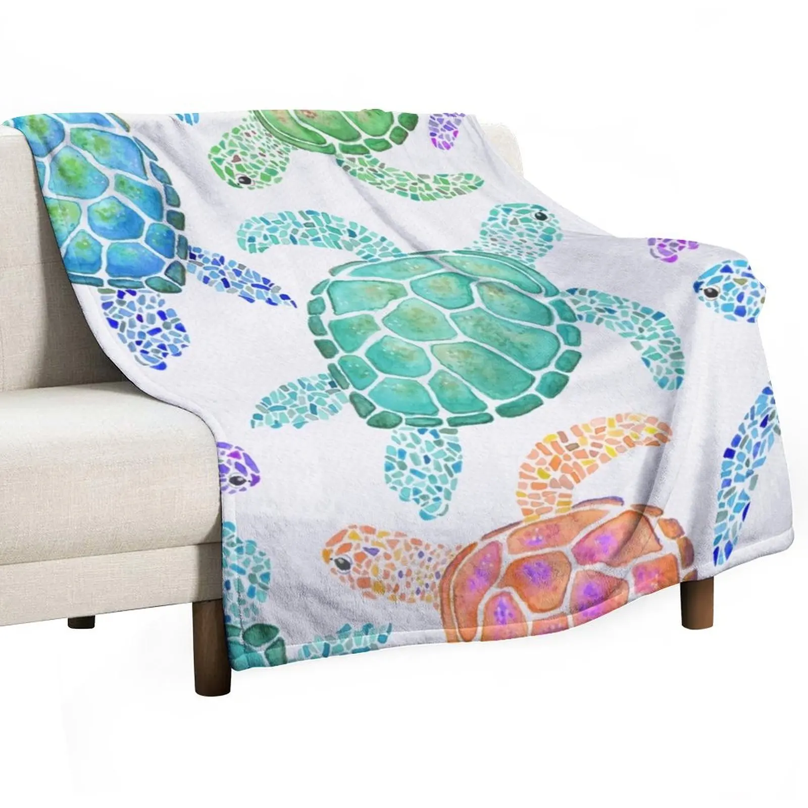 Turtle pattern (colour) Throw Blanket Beautifuls funny gift Hair Sofas Decorative Beds Comforter Blankets