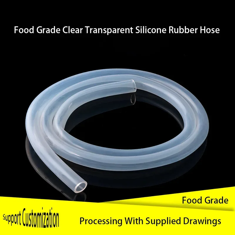 

Clear Transparent Silicone Hose 10M Length Food Grade Flexible Nontoxic Rubber Tube 0.3mm to 1.8mm Inner Diameter