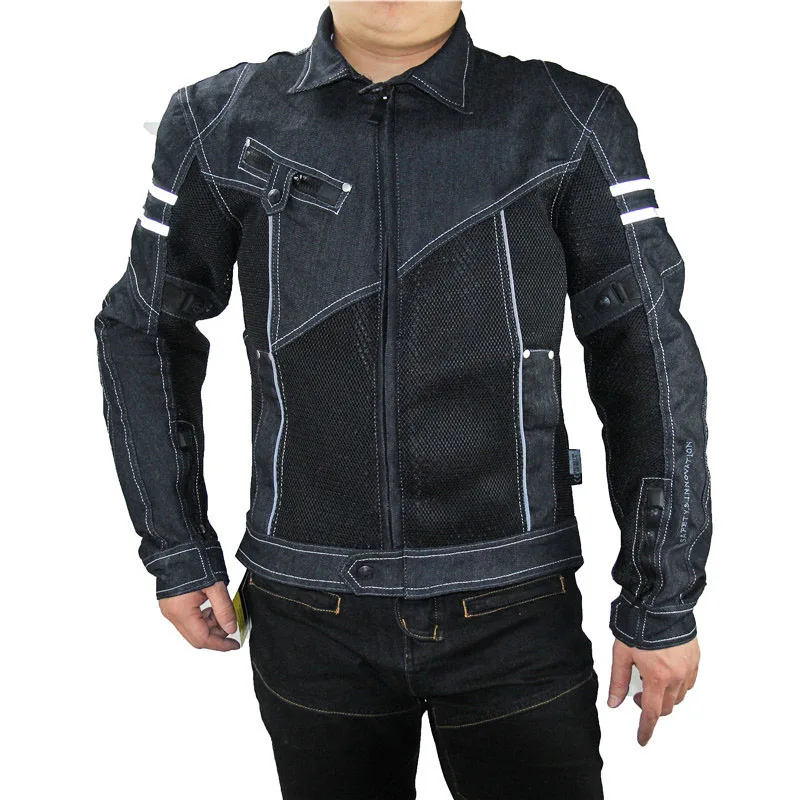Classic JK-006 Motorcycle Jacket Racing Summer Jacket Off-road Jacket Denim Mesh Racing Suit With Elbow And Back Protection