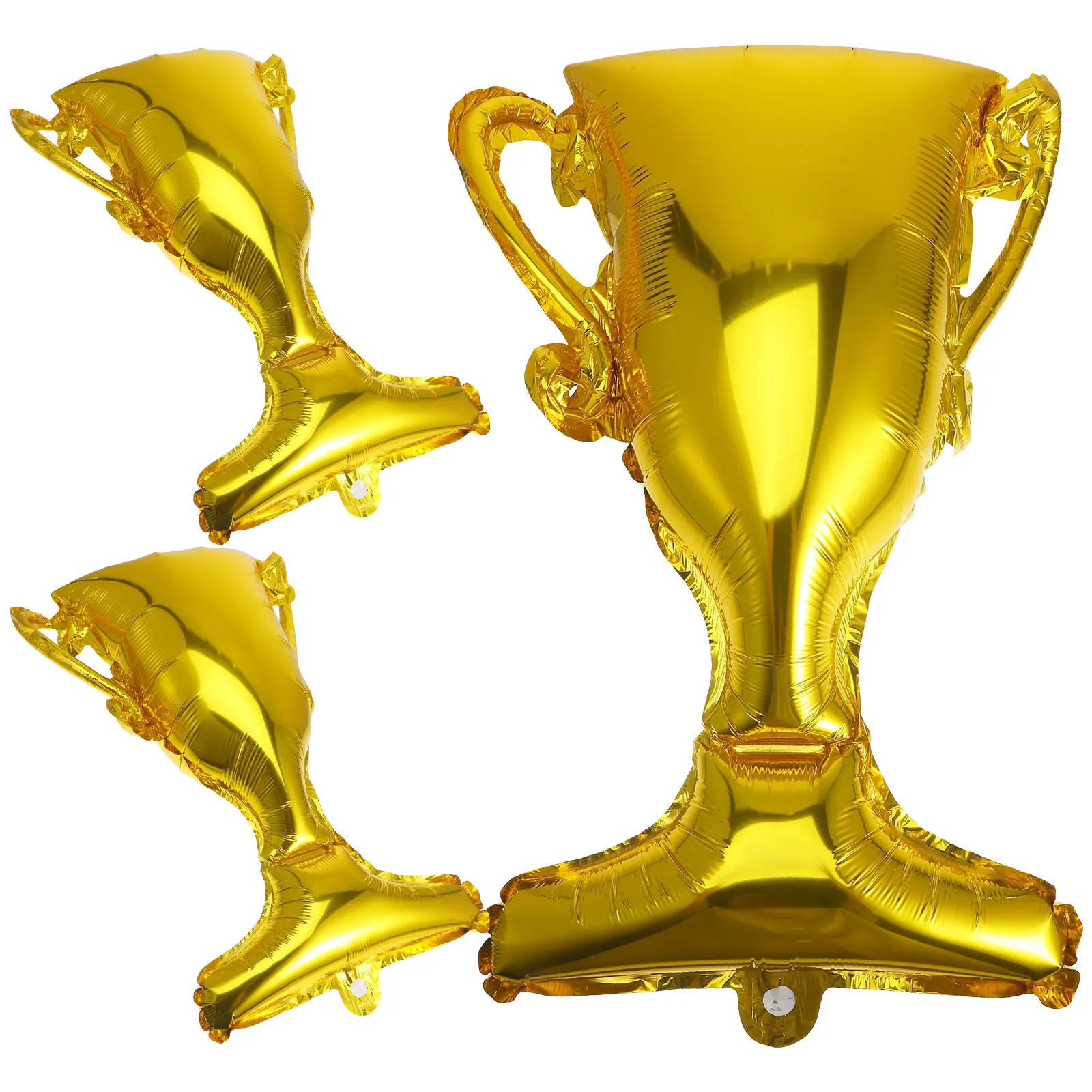 

3 Pcs Trophy Balloon Champion Foil Congrats Gold Leaf Aluminum Film Grad Balloons