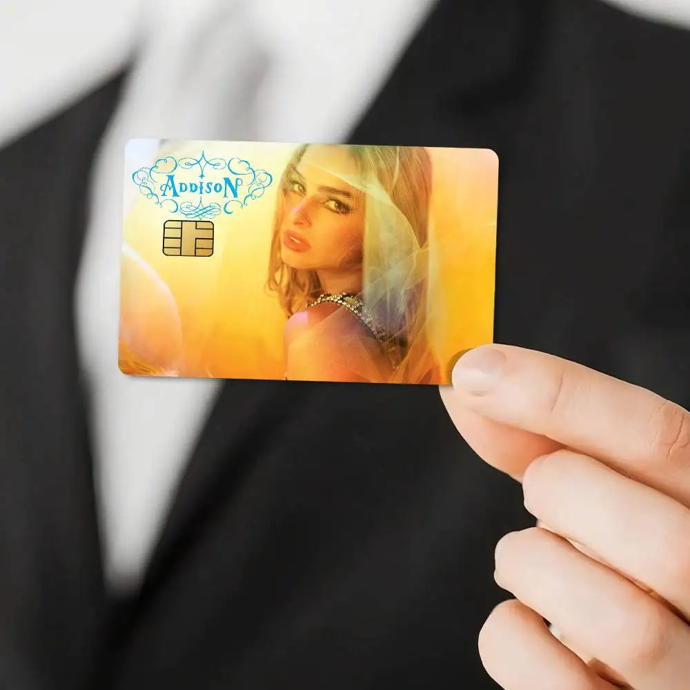 ملصقات جلدية لبطاقة الائتمان للمغني أديسون راي للوصول إلى البنك، غطاء طبقة رقيقة واقية، هدية مفاجئة #3