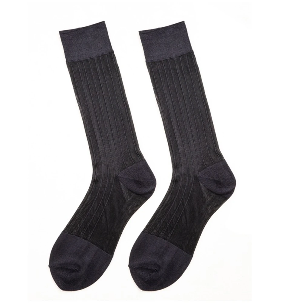

For Formal Occasions UK AU Size 4-11.5 See-Through Tube Socks Mens Sexy Stockings Business Socks Ultra-thin Formal Sheer