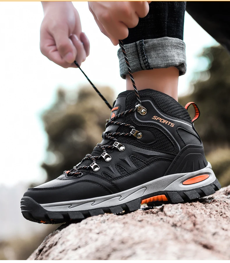 Outdoor Wasserdichte Wanderstiefel Herren Damen Frühling Und Herbst Wandern Verschleißfeste Bergsport Stiefel Jagd Sportschuhe – Detail 11