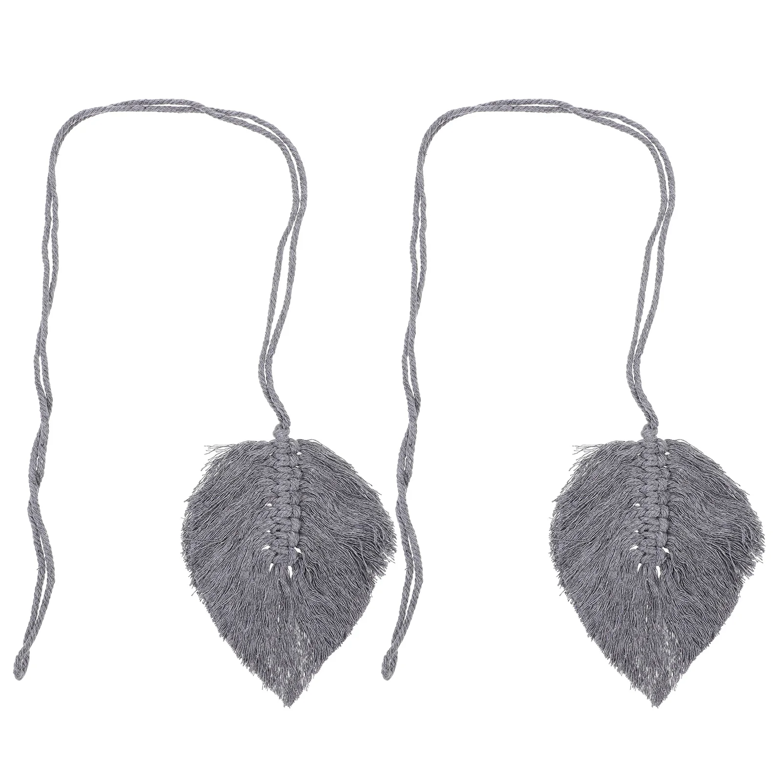 

2Pcs Exquisite Woven Curtain Tieback Bohemian Design Cotton Rope Curtain Fixator for Household Door Wall Hanging Decoration