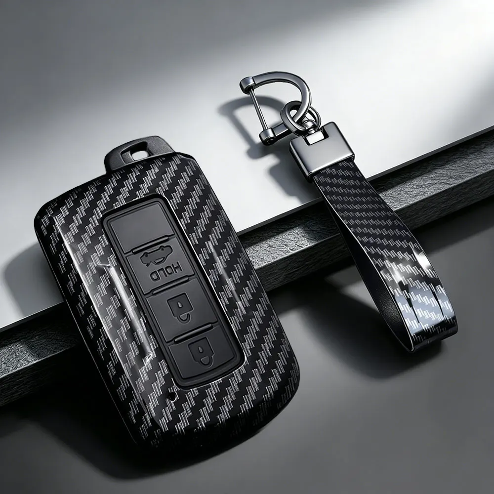 Carbon Fiber Car Key Case Cover For Toyota Auris Camry RAV4 Avalon Yaris Verso 2012 2013 2014 2015 2016 2017 2018 Accessories view 4