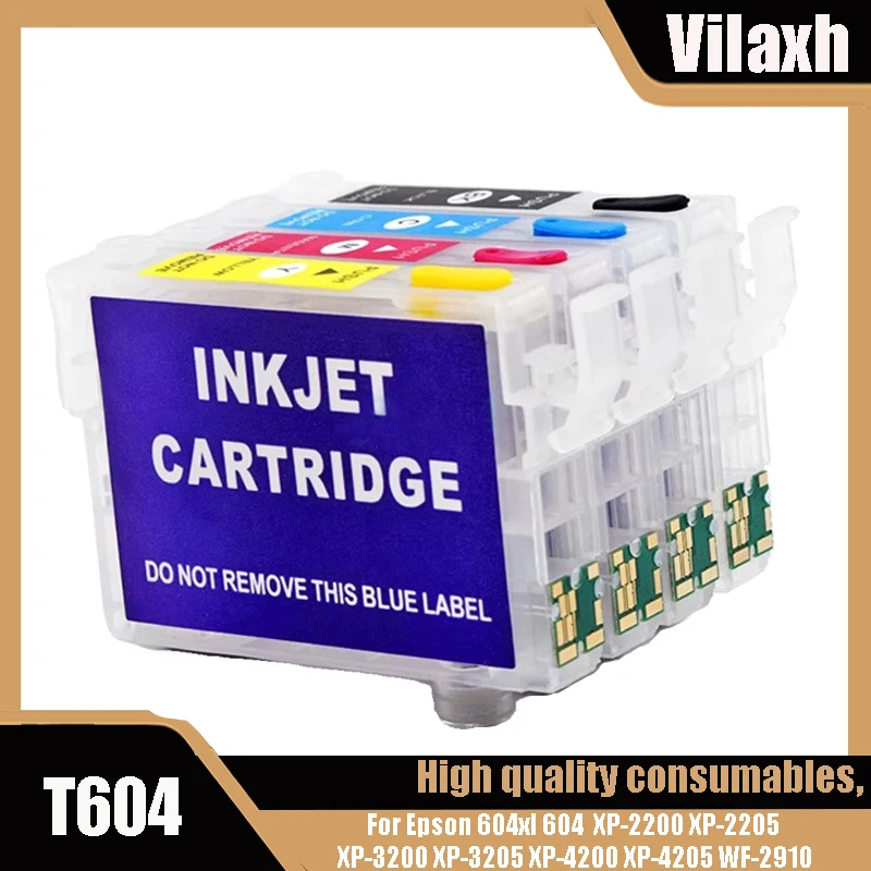 

T604XLwith arc chip Empty Refillable Ink Cartridge for Epson XP-2200/XP-2205/XP-3200/XP-3205/XP-4200/XP-4205,WF-2910DWF/WF-2930