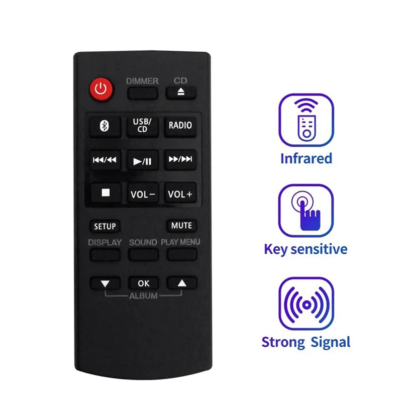 B04B-2X N2QAYB000984 Replaced Remote For Panasonic CD Stereo Sub SA-PM250 SC-PM250 SC-PM600 SC-UX104 SC-HC200 SC-HC200