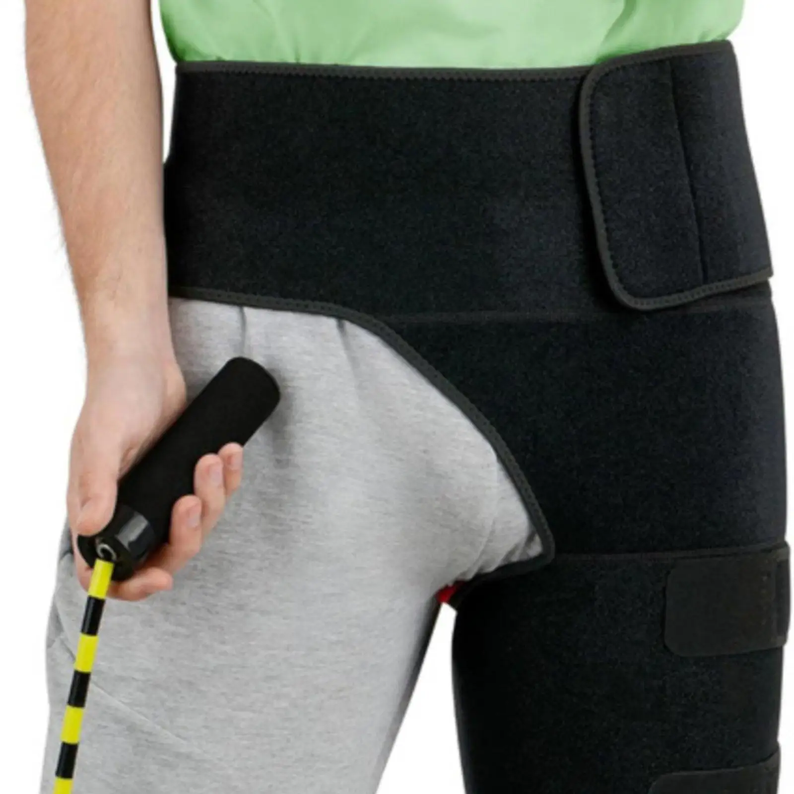 Sports Leg Support Adjustable Thigh Protector Compression Wrap Hamstring Brace for Gym Running Fitness