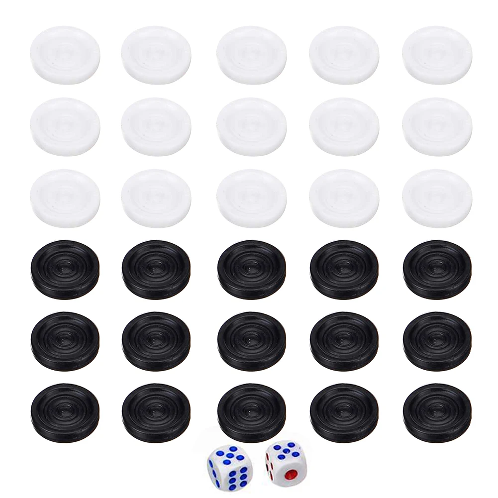 Plastic Checkers Backgammon Chess Pieces Kids Adults Board Game Entertainment