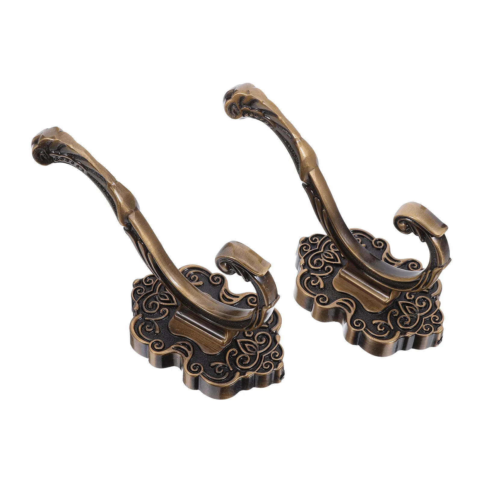 2Pcs Vintage Wall Mounted Coat Hooks Metal Decorative Bathroom Towel Robe Hat Hooks Rustic Entryway Wardrobe Wall