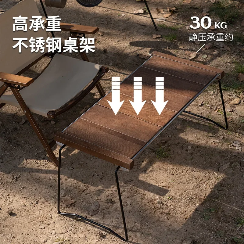 Camping Equipment Camping Dining Table TNR Table Solid Wood Folding Portable Multifunctional Tactical Combination Table