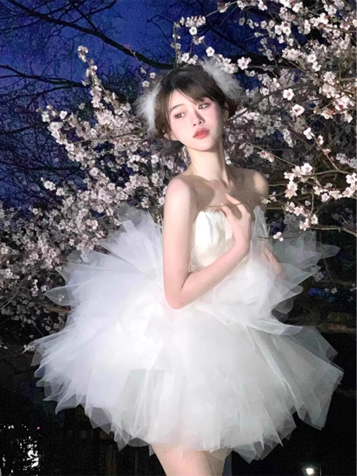 

Элитное легкое бальное платье Princ Dr Feathered для взрослых, для дня рождения, Хэллоуина, церемоний, свадеб, выступлений, с короткой юбкой