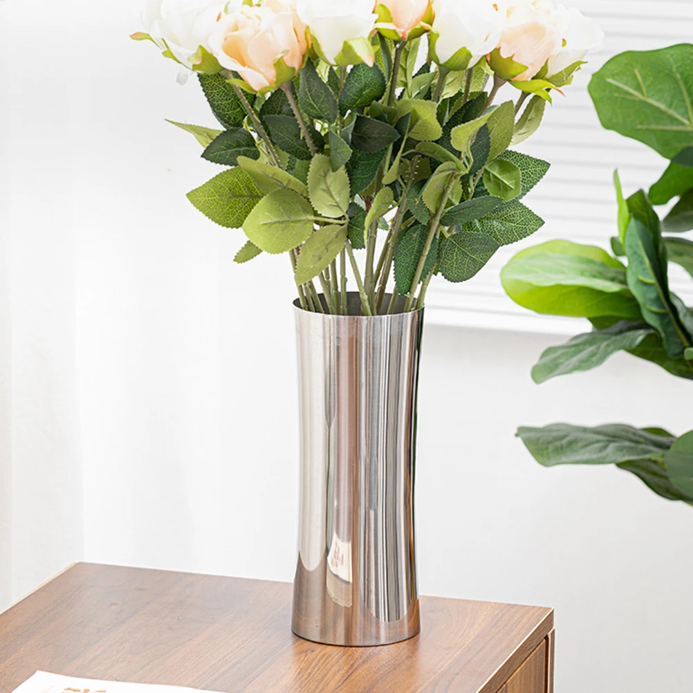 

Stainless Steel Mirror Modern Decorative Flower For Living Room Dining Table Centerpiece Home Decorative Vase Hydroponic Nordic