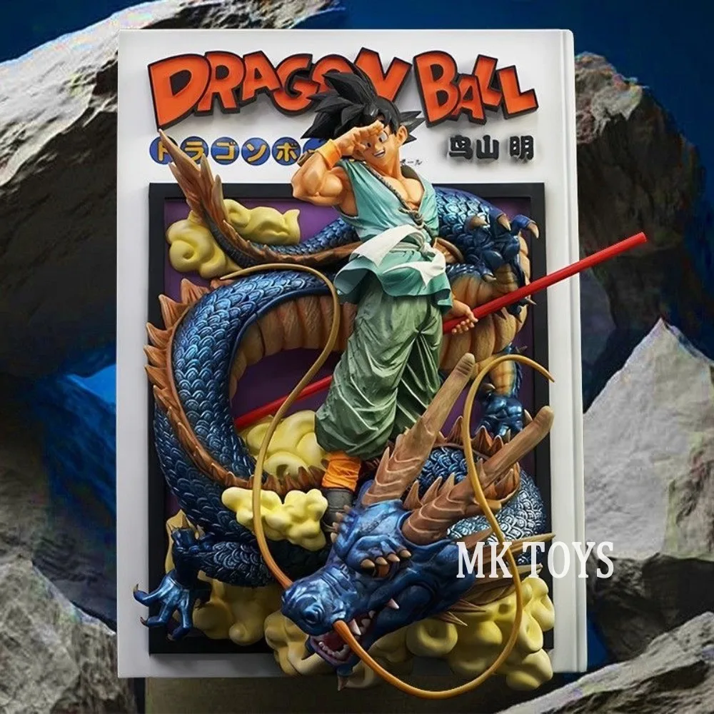 44.5cm Anime Dragon Ball Z Figure Title Page Shenron Goku Action Figures PVC Statue Model Collectible Decoration Toy Gifts