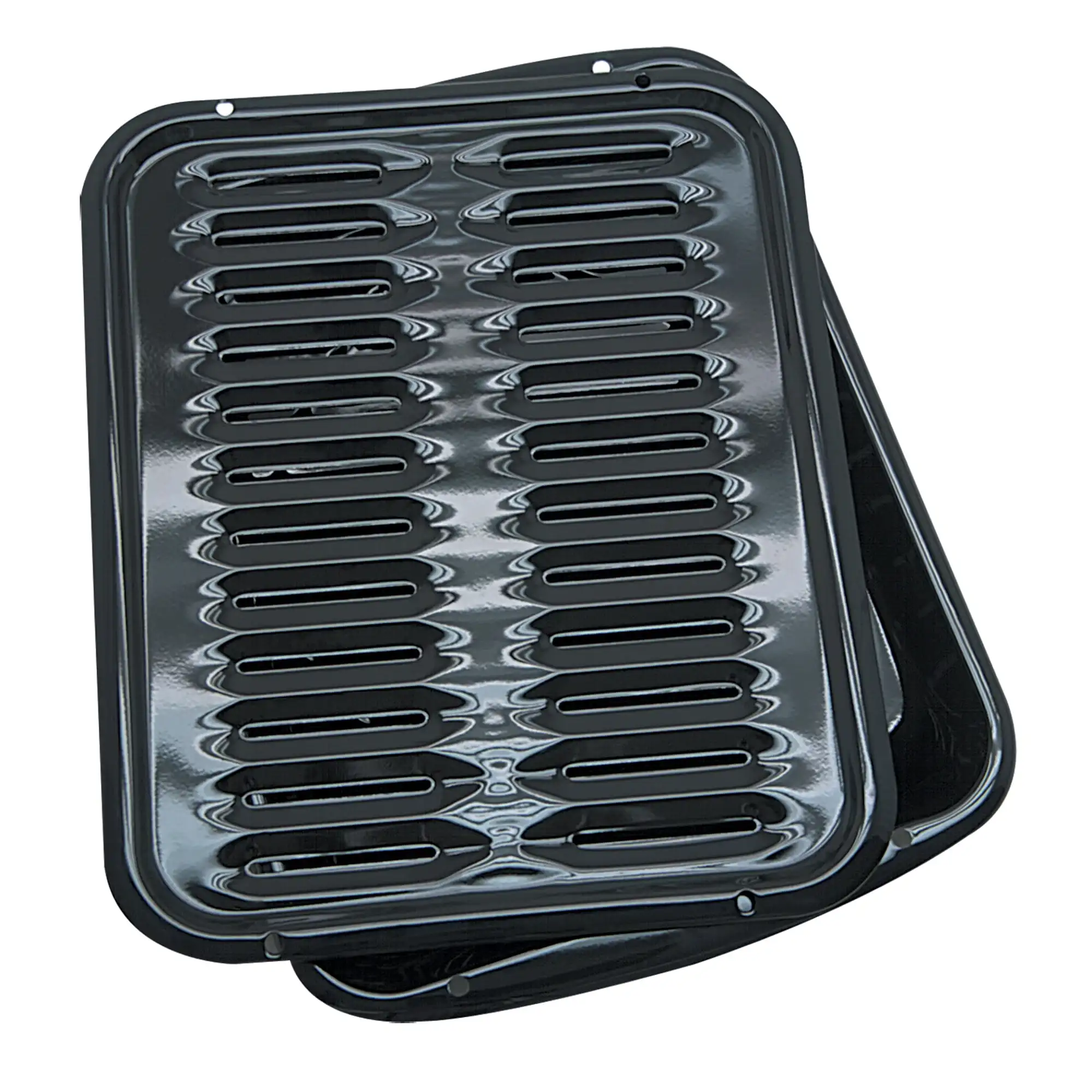 

Range Kleen BP102X 2 Piece Heavy Duty Black Porcelain Air Fry, Bake and Broiler Pan