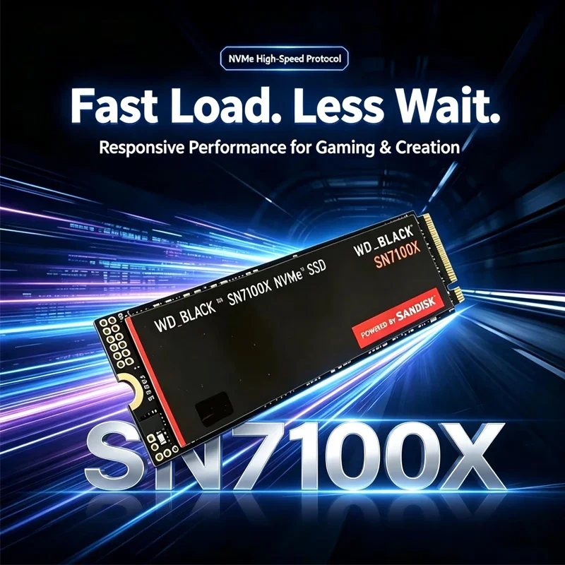Western Digital SN7100X NVMe M.2 SSD PCIe4.0 Solid State Drive, High Speed Internal Gaming SSD For Desktop Laptop PC Upgrade