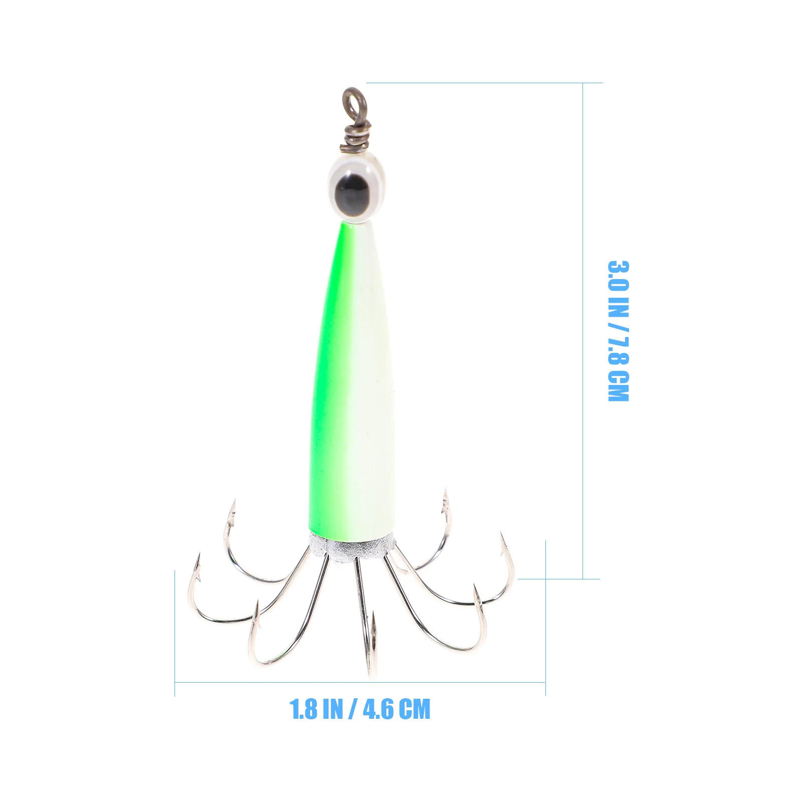 Octopus Squid Hook Luminous Fishing Lures Baits Night Glowing Fluorescent Accessory Iron Deep Sea