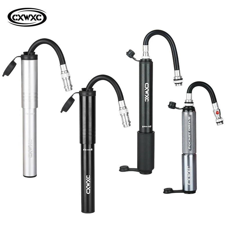 CXWXC Mini Bike Pump Portable Bicycle Tire Inflator 120/160 PSI Fits Presta and Schrader Hidden Hose MTB Road Bike Hand Air Pump