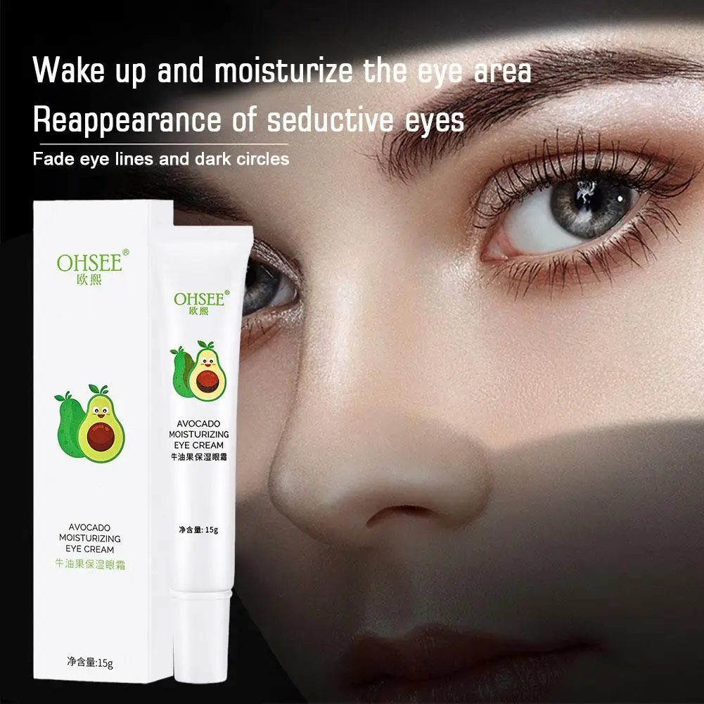 Crème hydratante pour les yeux à l'avocat, sérum anti-déformable, décoloration de la peau des yeux, soins des sacs de Mars, élimine les ridules, graisse, cernes, U7Z8