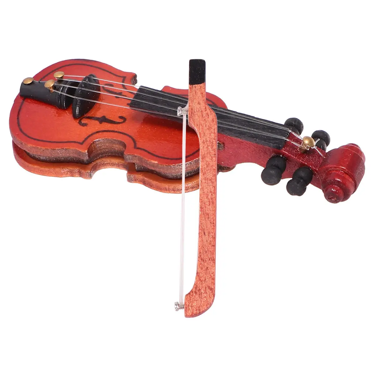 

Mini Violin Fine Workmanship Simulation Violin Dollhouse Accessory Photography Prop Enhancing Imagination and Creativity