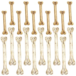 20pc Artificial Bone Model Realistic Bones Charm For DIY Pendant Multi-Use Fake Plastic Bones Props W/ Hole For Threading Bone