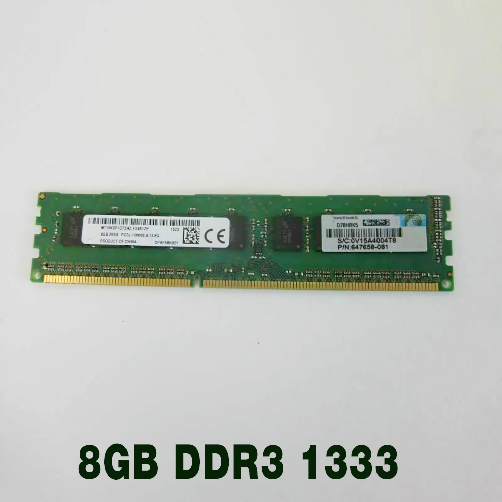 

1 pcs 647909-B21 664969-001 647658-081 PC3L-10600E RAM ECC UDIMM Server Memory High Quality Fast Ship 8GB DDR3 1333