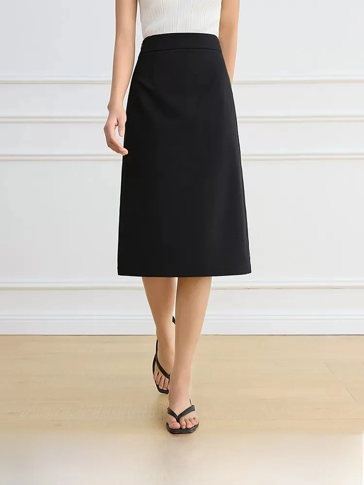 

Femlin High Waist A-Line Skirt Women's Commute Profional Slimming Versatile Slit Bodycon Skirts Spring New Sle