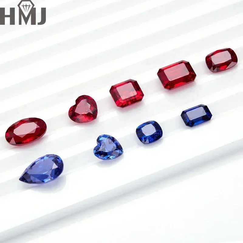 Royal Blue Color Lab Grown Sapphire Round Shape Charm Gemstones for Diy Jewelry Making Material Selectable AGL Certificate