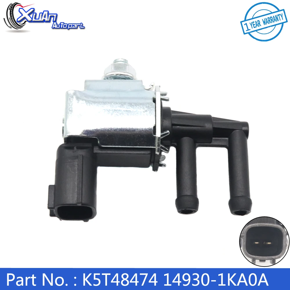 XUAN EGR Vapor Canister Purge Solenoid Valve K5T48474 for Nissan Almera Sentra Maxima Micra 2000-2019 14930-1KA0A K5T48583