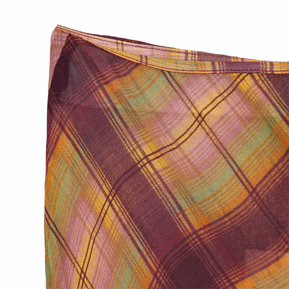 خريف جديد أزياء المرأة سليم صالح تنوعا تنورة طويلة منقوشة #3