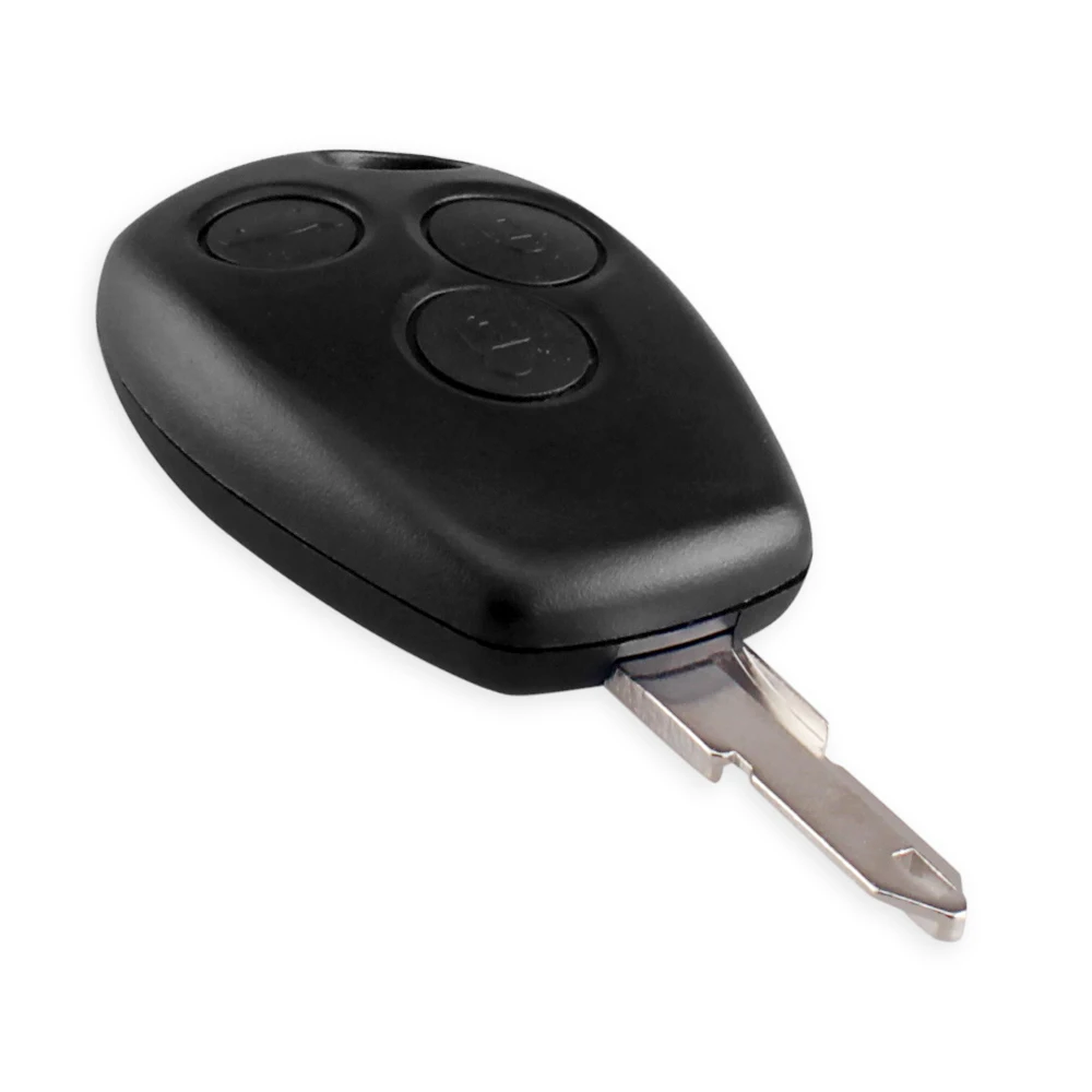 KEYYOU-carcasa de llave remota para coche, carcasa de 3 botones para Renault Duster Logan Fluence Clio Vivaro Master Traffic Kangoo Megane laguna