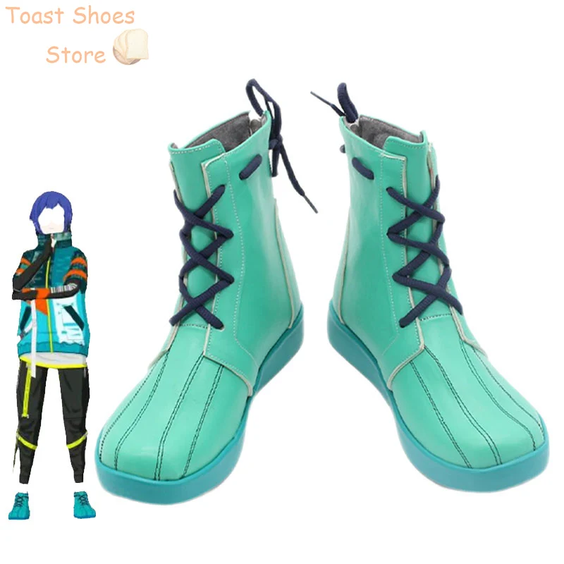 Spiel projekt Sekai bunte Bühne Kaitoo Cosplay Schuhe Pu Lederschuhe Halloween Karneval Stiefel Cosplay Requisiten Kostüm Requisite