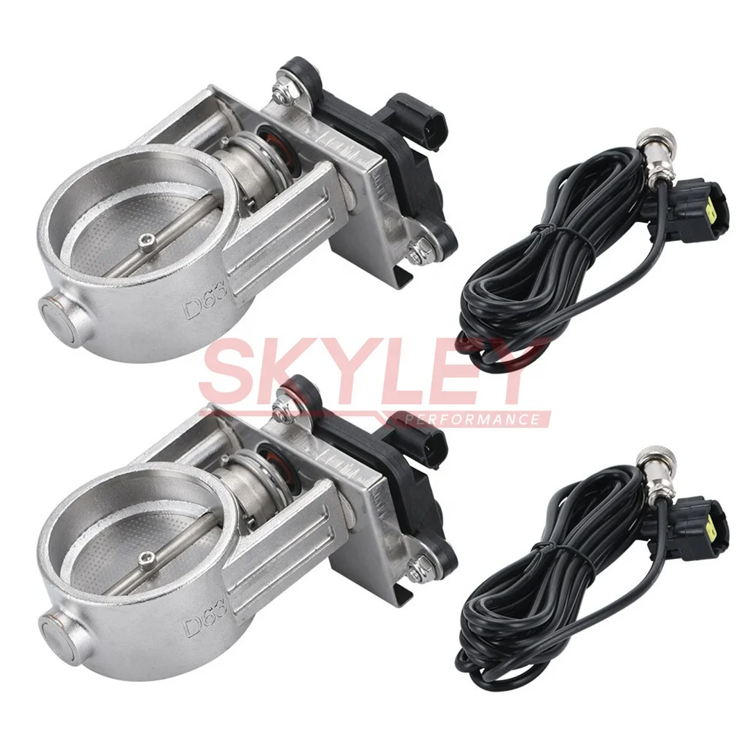 SKYLEY 12v Car Electric Valve Body Exhaust Pipe Sound Wave Modification Accessories Exhaust Muffler Valve