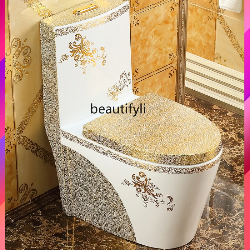 

Household Flush Toilet Super Swirling-Style Water-Saving European Toilet Creative Ceramics Sanitary Wares