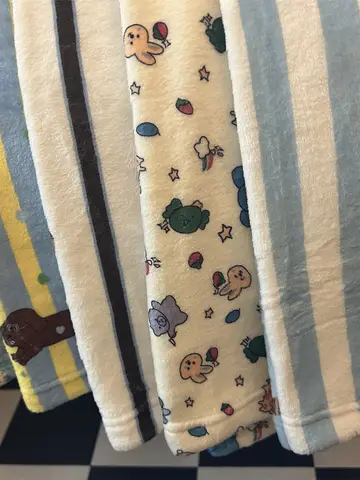 겨울용 두꺼운 긴 잠옷 바지 부드러운 코랄 플리스 루즈핏 귀여운 만화 학생 기숙사 따뜻한 홈웨어 여성용 중간 허리