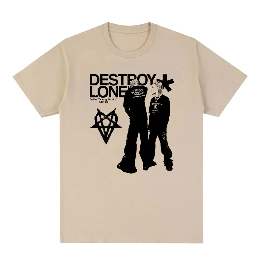 Футболка мужская в стиле ретро, модная Ретро рубашка с рисунком рэпера плейбои карти из мультфильма «Уничтожение одинокого рисунка», в стиле хип-хоп, готическая одежда, большие размеры