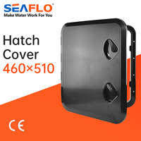 SEAFLO 460*510 Deck Access Hatch Cover For Marine Boat Yacht RV Watertight Anti-UV Non-Skid Inspection ABS Plastic Door 460X510