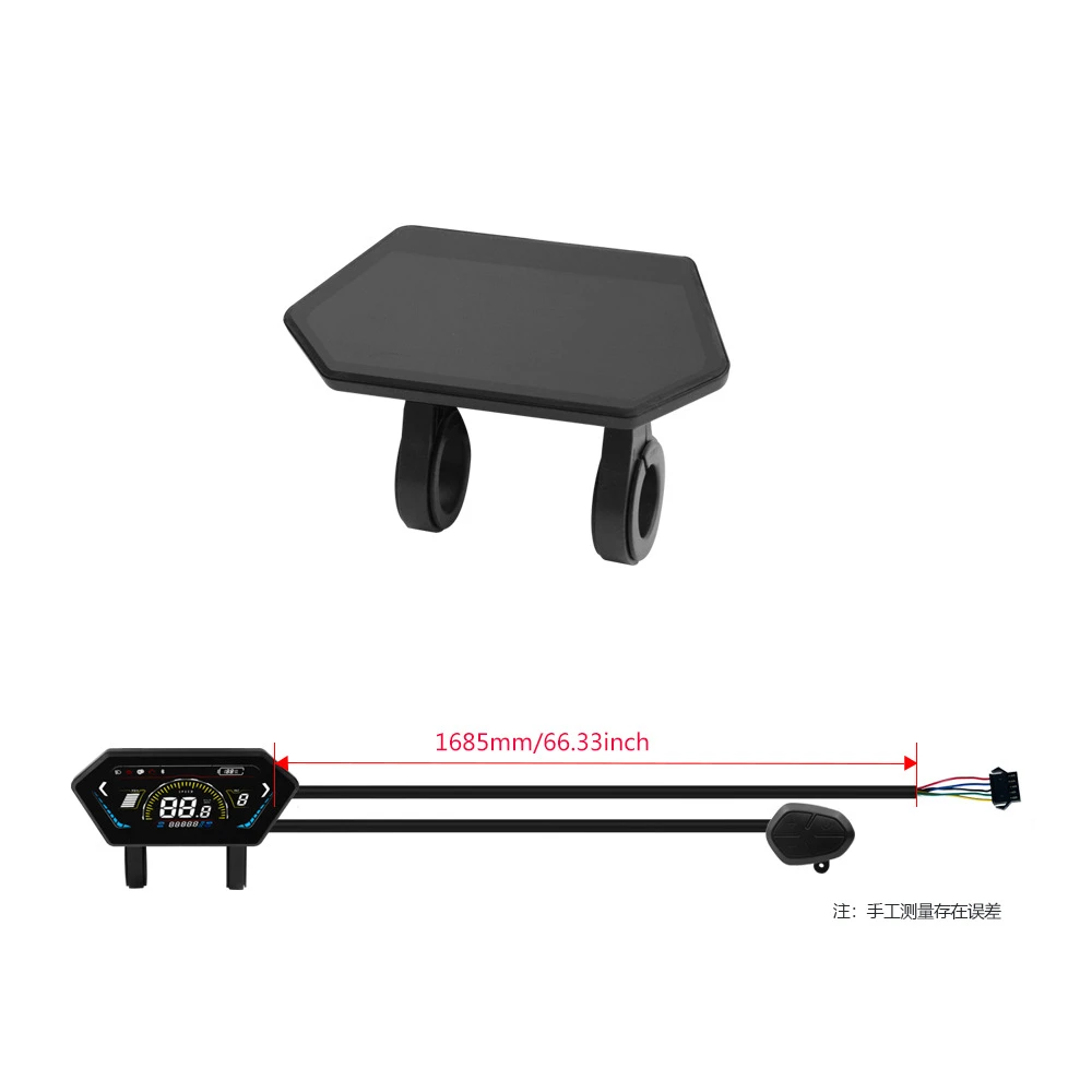 E-Bike UKS6 Intelligentes LCD-Farbbildschirm-Display, 5-polig, SM/wasserdichter Stecker, Mountainbike-Modifikation, E-Scooter-Zubehör