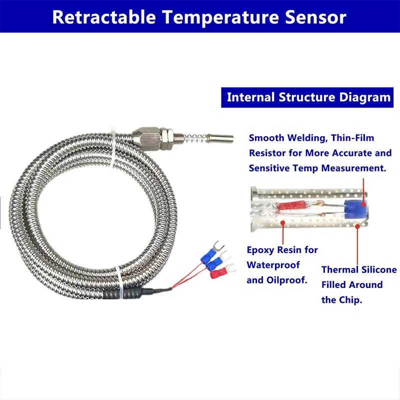 Temperatur-Temperatur-PT100 mit flexiblem Stab für Motoren und Stab Javier, Malita Maliki, Alta Preci