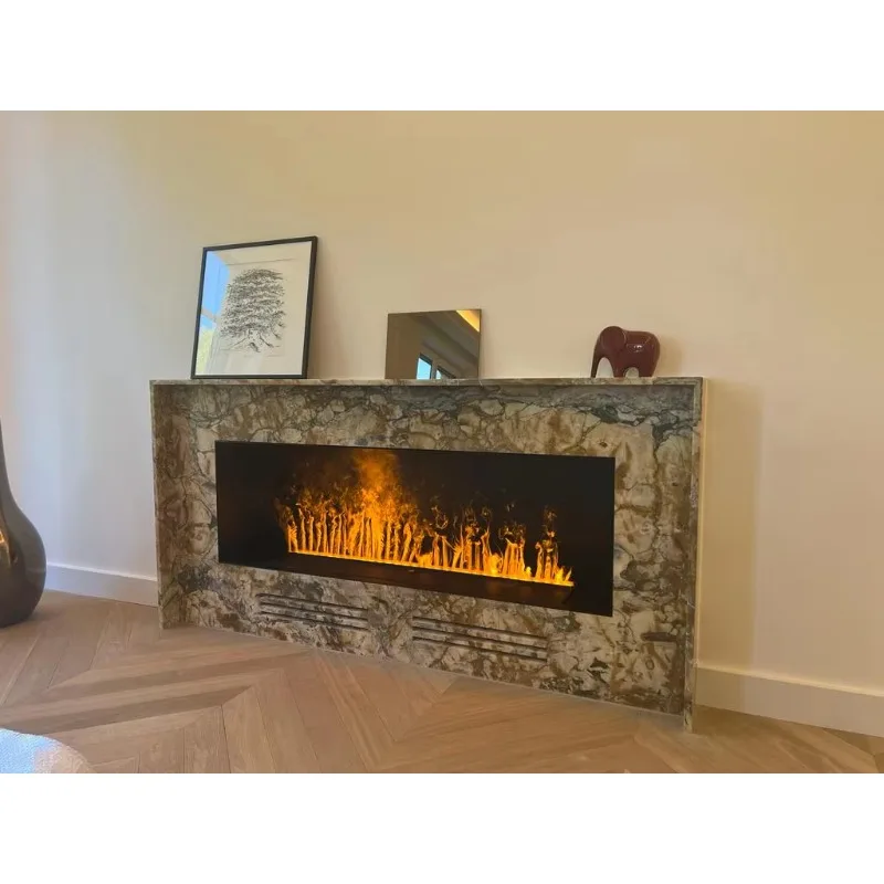 New Arrival Interior Restaurant Bar Decor Steam Water Flame Fireplace Smart 4D Atomizing  Electric Fireplace Insert