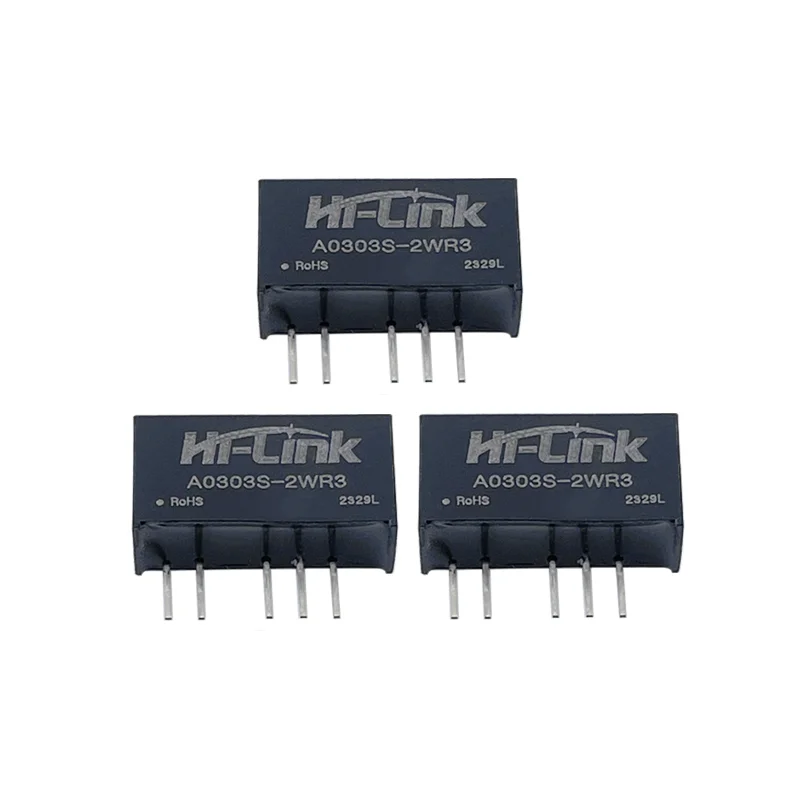 2pcs/lot Hi-Link DC DC A0303S-2WR3 2W ±3.3V ±303mA Power Supply Module Household Dual Output ic DCDC Intelligent Converter Mini