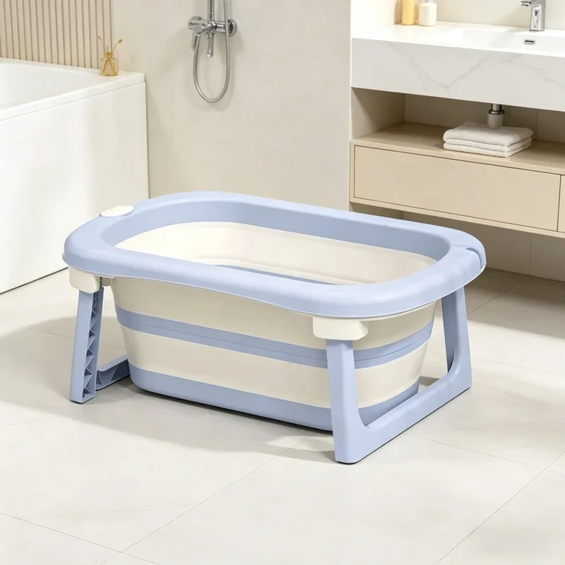 

Складная детская ванночка для малышей, компактная, легкая, портативная, удобная для хранения, принадлежности для купания младенцев